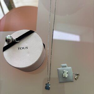 Tous  Necklace and earring Teddy Bear set